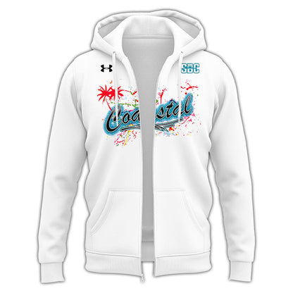 Special New Coastal Football Uniform Zip Hoodie