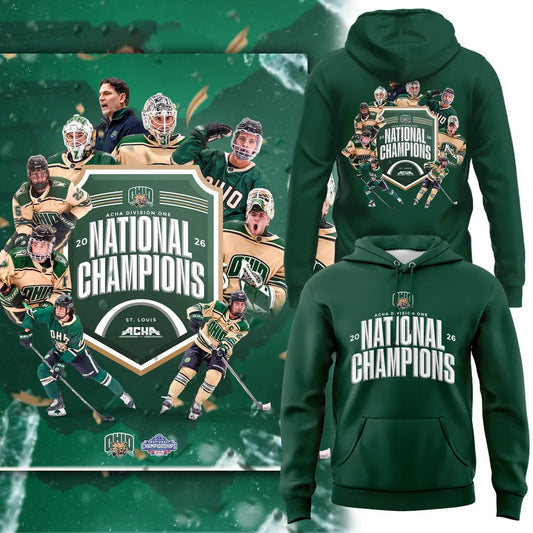 Ohio Bobcats men's ice hockey National Champions Hoodie