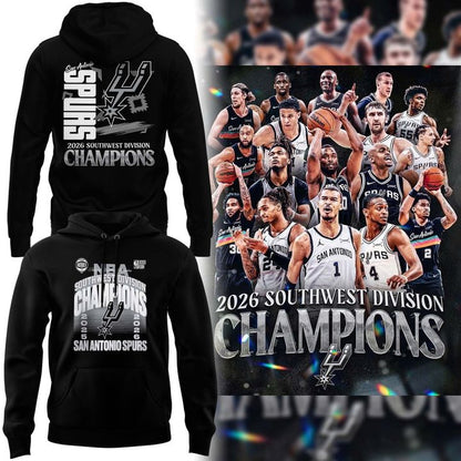 Special 2026 Southwest Division Champions San Antonio Spurs Hoodie