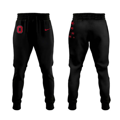 Ohio State Buckeyes Football Blackout Premium Hoodie Set