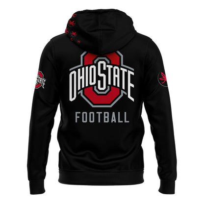 Ohio State Buckeyes Football Blackout Premium Hoodie Set