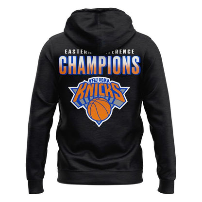 Men's New York Knicks Charcoal 2026 NBA Eastern Conference Champions Two-Sided Hoodie
