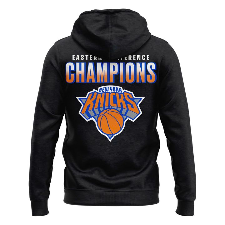 Men's New York Knicks Charcoal 2026 NBA Eastern Conference Champions Two-Sided Zip Hoodie