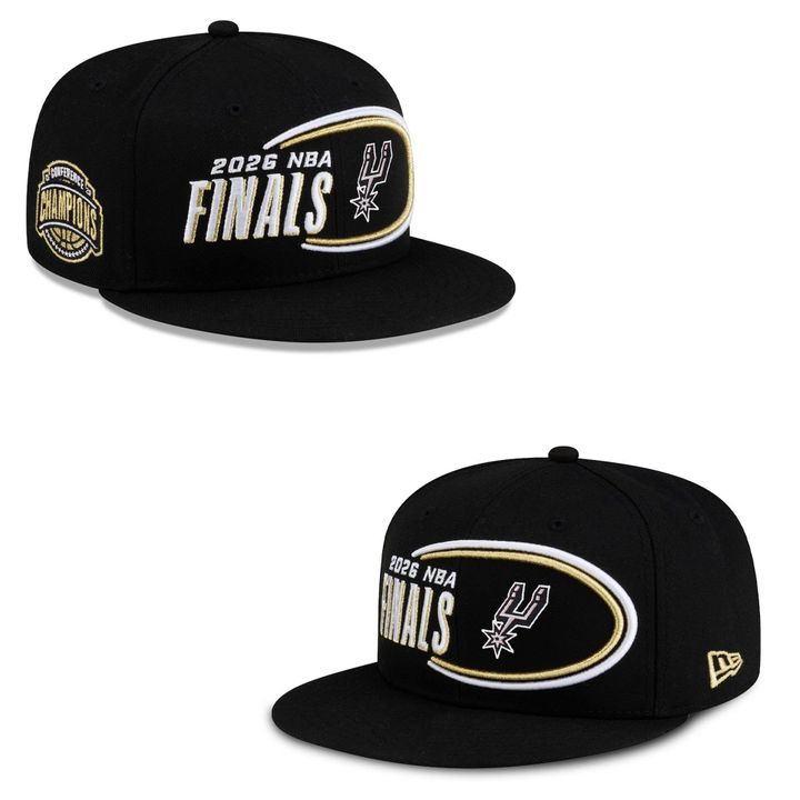 San Antonio Spurs New Era Black 2026 Western Conference Champions Locker Room 9FIFTY Snapback Hat
