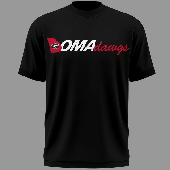 Limited Edition "Omadawgs" Black T-Shirt Georgia Baseball CWS2026