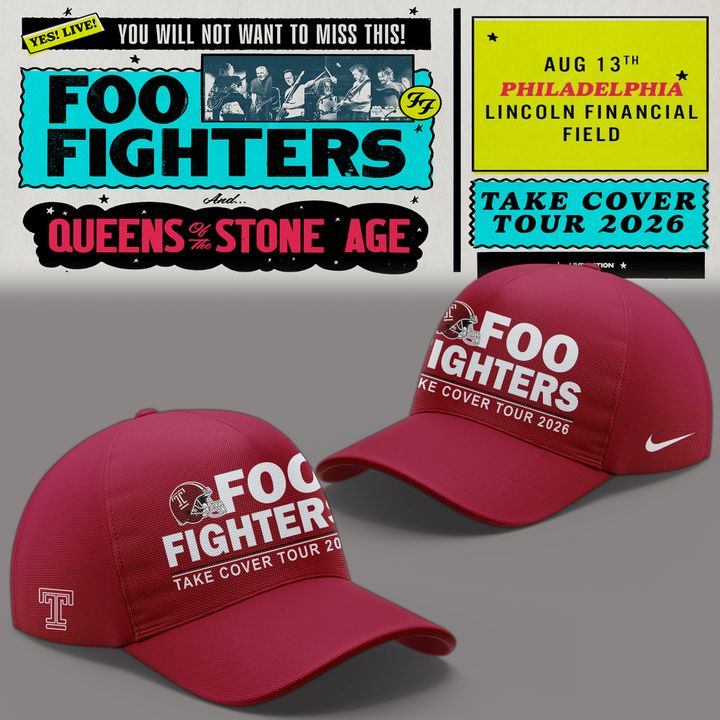 02.45. Special 2026 Foo Fighters x Temple Football - Take Cover Tour 2026 Hoodie