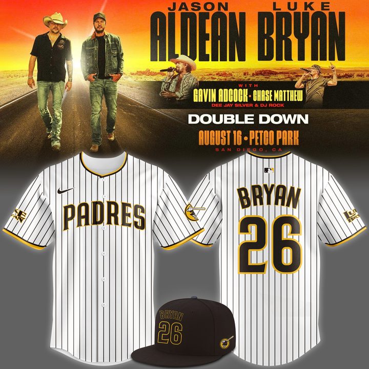1.Limited Edition San Diego Padres x Luke Bryan And Jason Aldean Jersey 2026