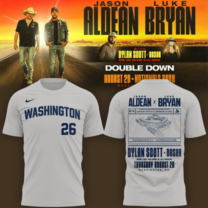 Limited Edition Washington Nationals x Jason Aldean And Luke Bryan T-Shirt