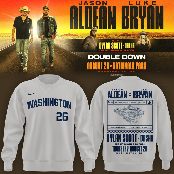 Limited Edition Washington Nationals x Jason Aldean And Luke Bryan Sweatshirt