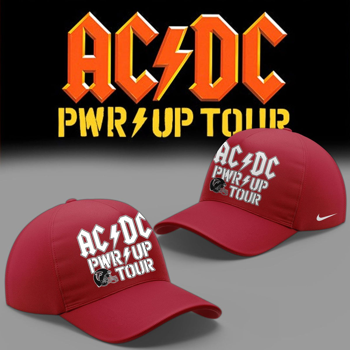 01.29. Special AC/DC x Atlanta Falcons - Power Up Tour 2026 Baseball Jersey