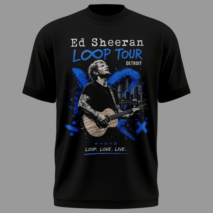 Special Ed Sheeran - Loop Tour 2026 x Detroit Lions T-Shirt