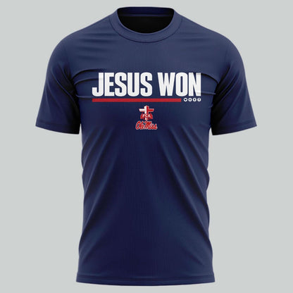 Special 2026 Jesus Won Ole Miss Football T-Shirt 2