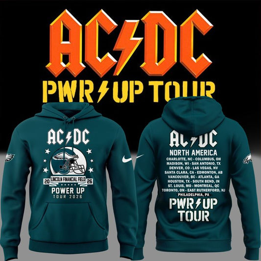 AC/DC x Philadelphia Eagles - POWER UP TOUR 2026 Hoodie