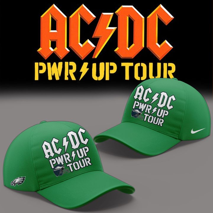 Green Hoodie AC/DC x Philadelphia Eagles - POWER UP TOUR 2026 Hoodie