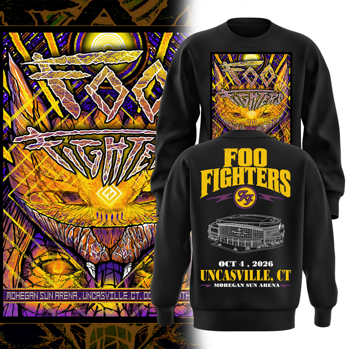 Foo Fighters Mohegan Sun Arena Uncasville CT 2026 Limited Edition sweat