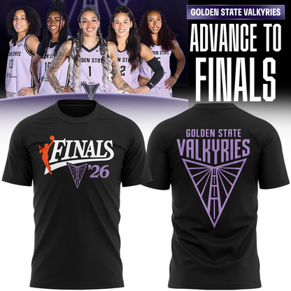 02.Limited edition Golden State Valkyries 2026 WNBA Finals T-Shirt- Black