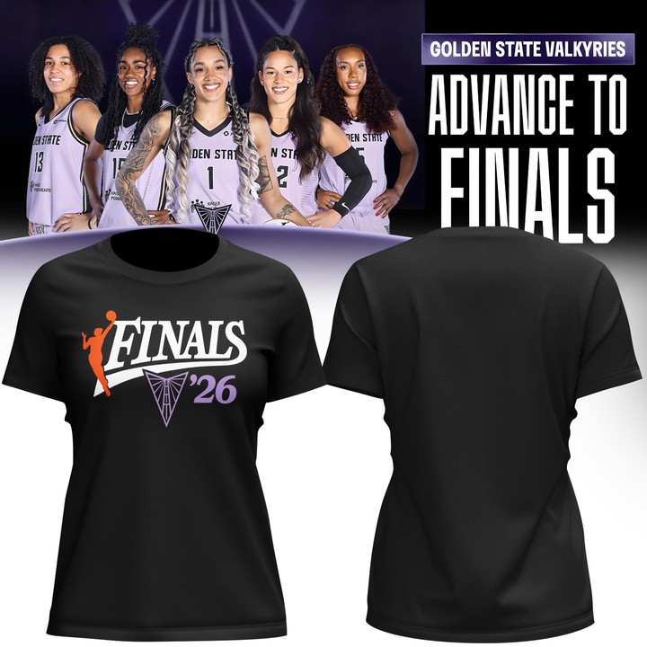 03.(Women's)Limited edition Golden State Valkyries 2026 WNBA Finals T-Shirt- Black