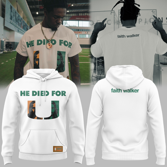 Faith Walker “He Died for Us” Christian Hoodie