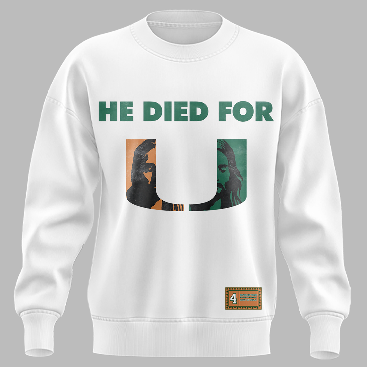 Faith Walker “He Died for Us” Christian Sweatshirt