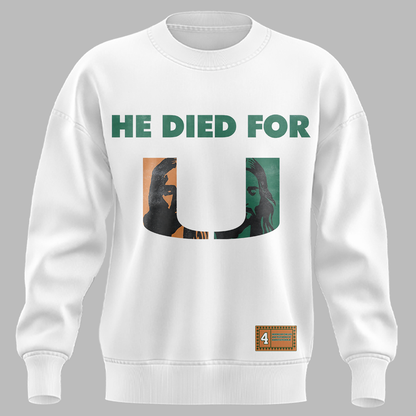 Faith Walker “He Died for Us” Christian Sweatshirt