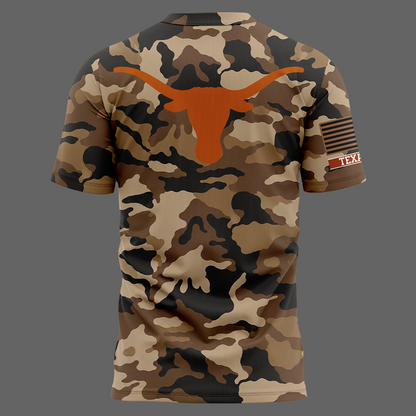 Camo Texas Longhorns 2026 Military Appreciation Sideline Dri-FIT T-shirt