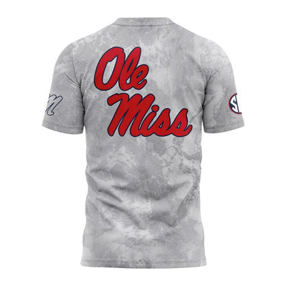 Ole Miss Rebels Wear White Graphic T-Shirt – Gray Camo
