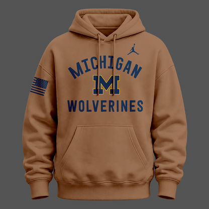 Michigan Wolverines Jordan 2026 Military Appreciation Sideline Dri-FIT Hoodie