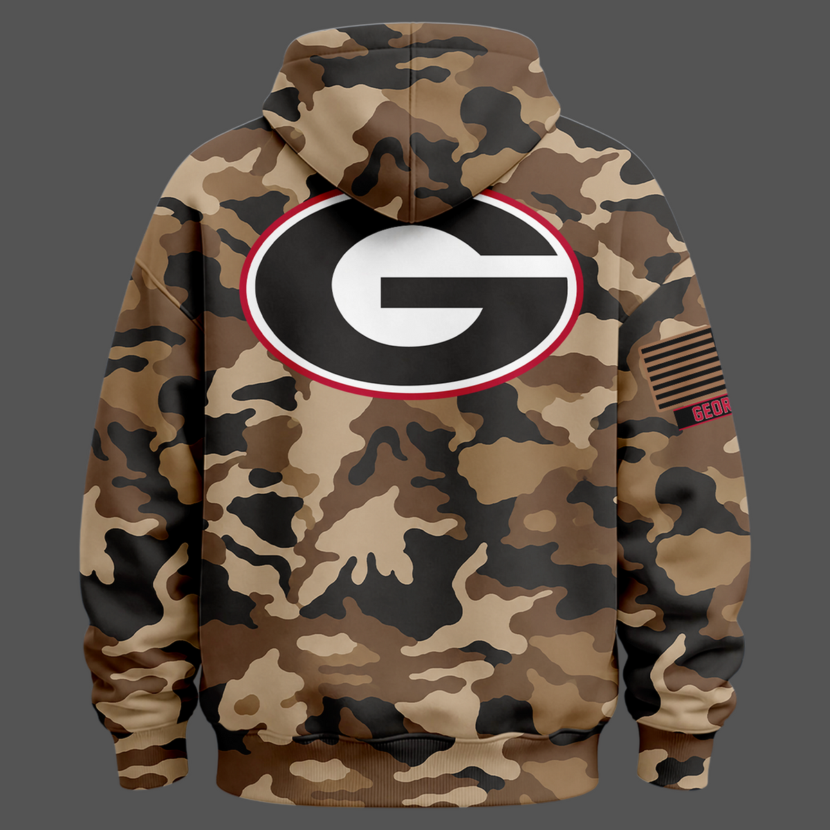 Camo Georgia Bulldogs 2026 Military Appreciation Sideline Dri-FIT Hoodie