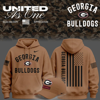 Georgia Bulldogs Nike 2026 Military Appreciation Sideline Dri-FIT Hoodie