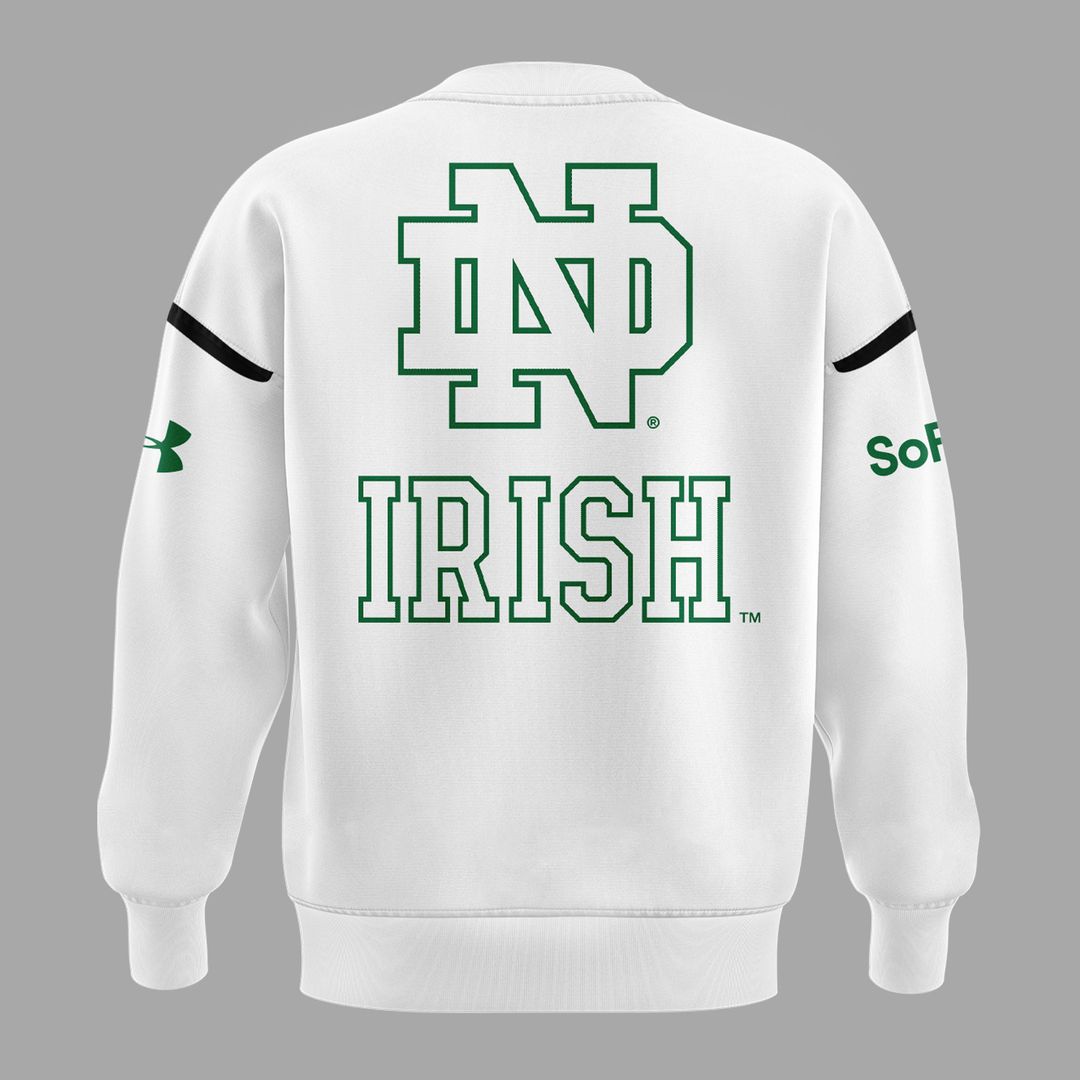 White Sweatshirt Notre Dame Football - Go Irish Sweatshirt