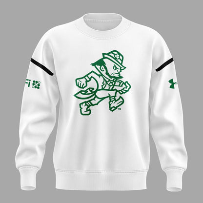 White Sweatshirt Notre Dame Football - Go Irish Sweatshirt