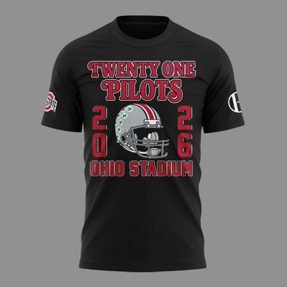 01.06. Black Shirt Twenty One Pilots x Ohio State Buckeyes Football T-Shirt