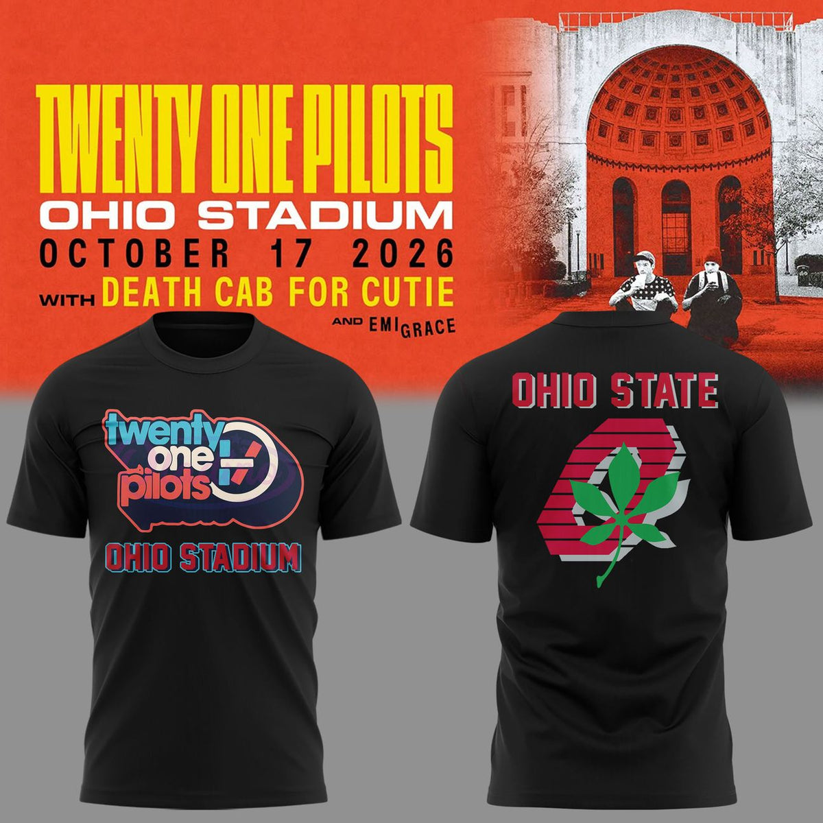 01.18. Limited Edition Twenty One Pilots Live From Ohio Stadium T-Shirt