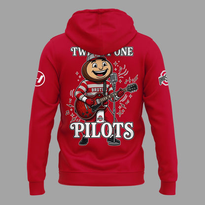 01.30. Red Hoodie Twenty One Pilots x Ohio State Buckeyes Football Hoodie