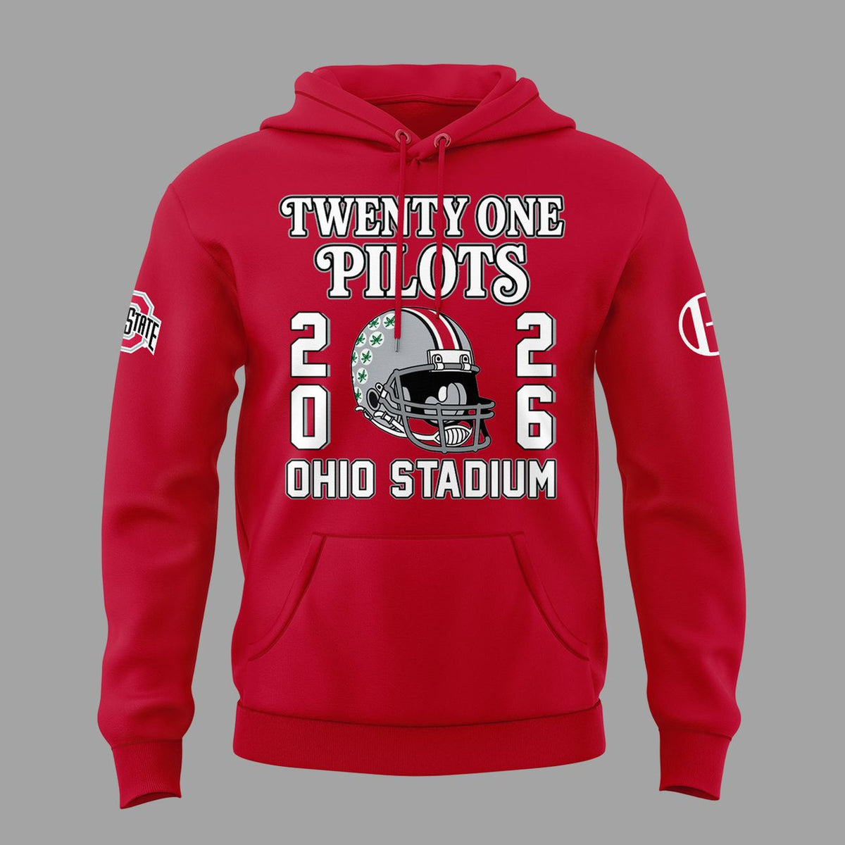 01.30. Red Hoodie Twenty One Pilots x Ohio State Buckeyes Football Hoodie