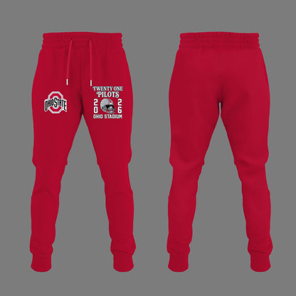 01.42. Hoodie Twenty One Pilots x Ohio State Buckeyes Football - Ohio Stadium October 17 2026 Red Hoodie