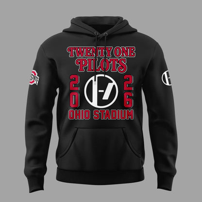 01.51. Black Hoodie Twenty One Pilots x Ohio State Buckeyes Football - Ohio Stadium October 17 2026 Hoodie