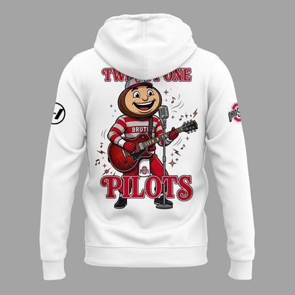01.76. Twenty One Pilots Live From Ohio Stadium White Hoodie