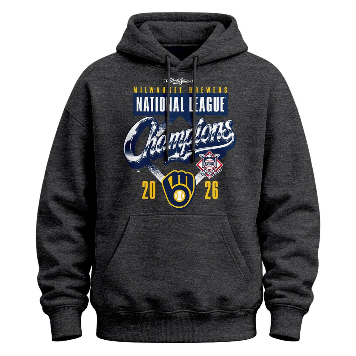 Limited Edition Hoodie Milwaukee Brewers 2026 National League Champions Locker Room.