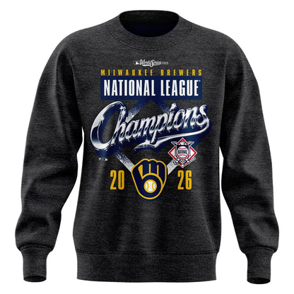 Limited Edition Sweatshirt 2026 Milwaukee Brewers National League Champions Locker Room