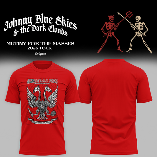 Johnny Blue - Mutiny for the Masses 2026 Tour Red T-Shirt
