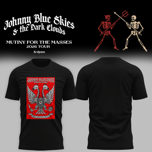Johnny Blue Double-Headed Sovereign - Mutiny for the Masses 2026 Tour Red T-Shirt