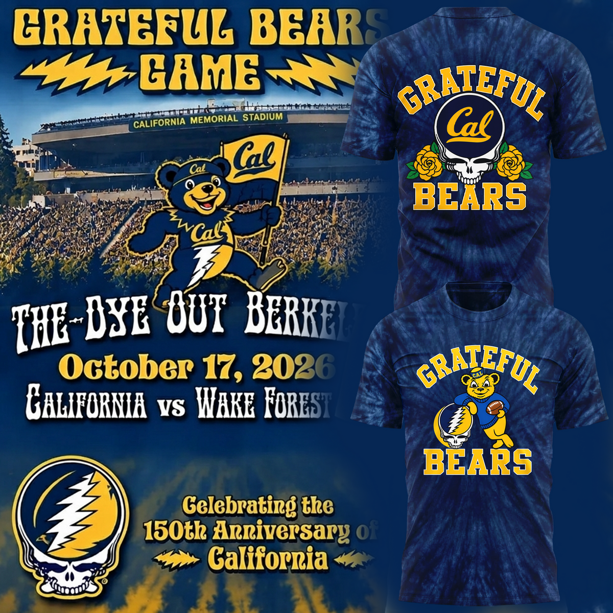 Limited Edition Cal Football x Grateful Dead T-shirt