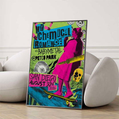 Limited Edition MCR Long Live The Black Parade Tour 2026 At Petco Park Poster