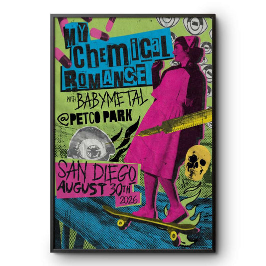 Limited Edition MCR Long Live The Black Parade Tour 2026 At Petco Park Poster