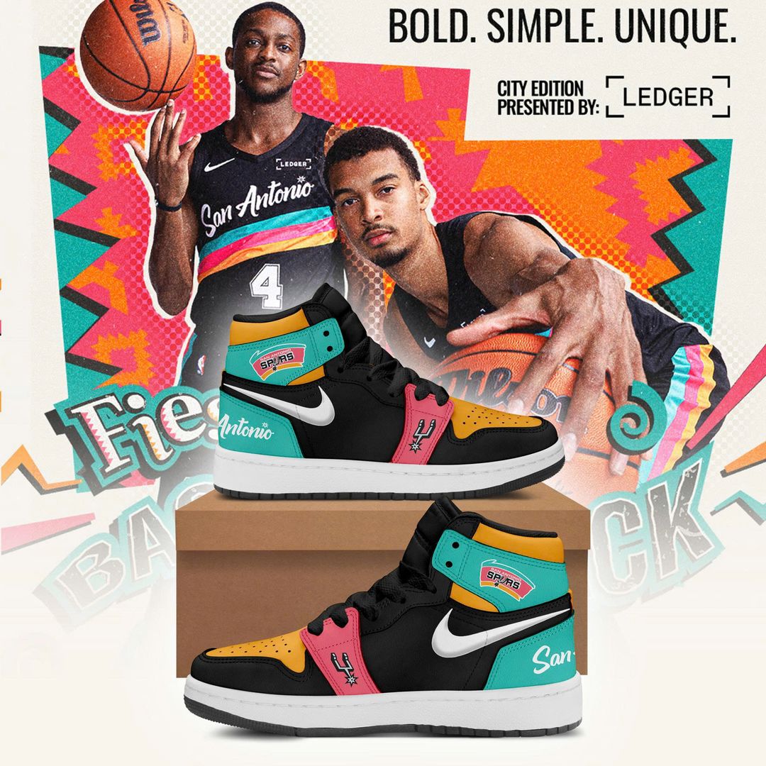 San Antonio Spurs Back To Black City Edition Sneaker Shoes