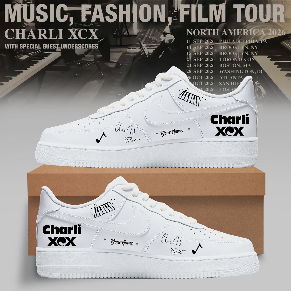ChrlXCX Music Fashion Film Personalized Premium 3D Sneakers V2