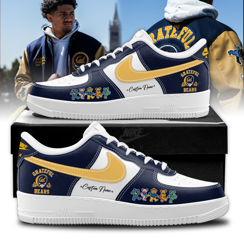 Limited Edition Cal Football x Grateful Dead AF1 Shoes