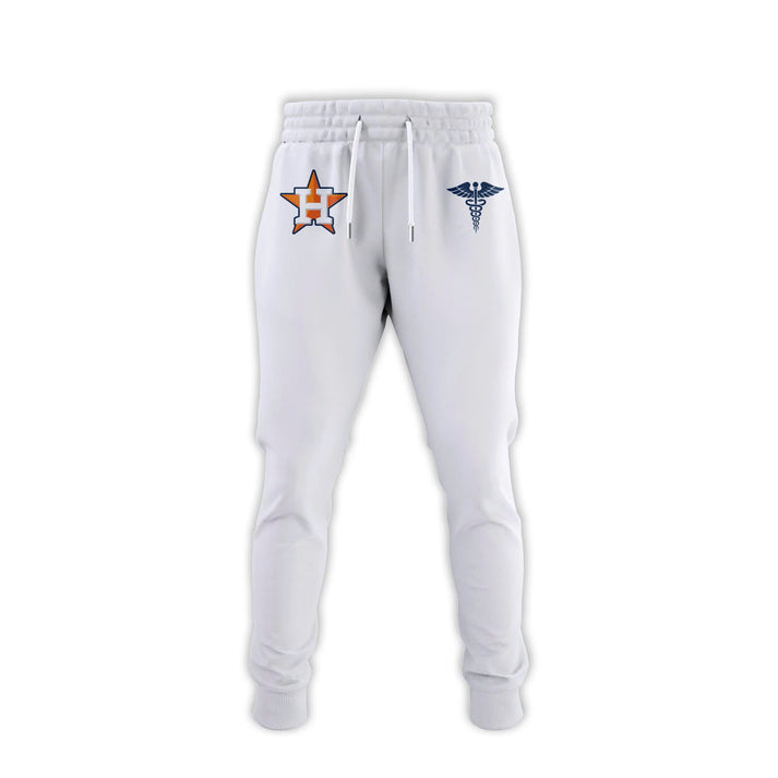 2026 Houston Astros Healthcare Appreciation Night Limited Edition ZIP Hoodie Jogger And Cap White Outfit