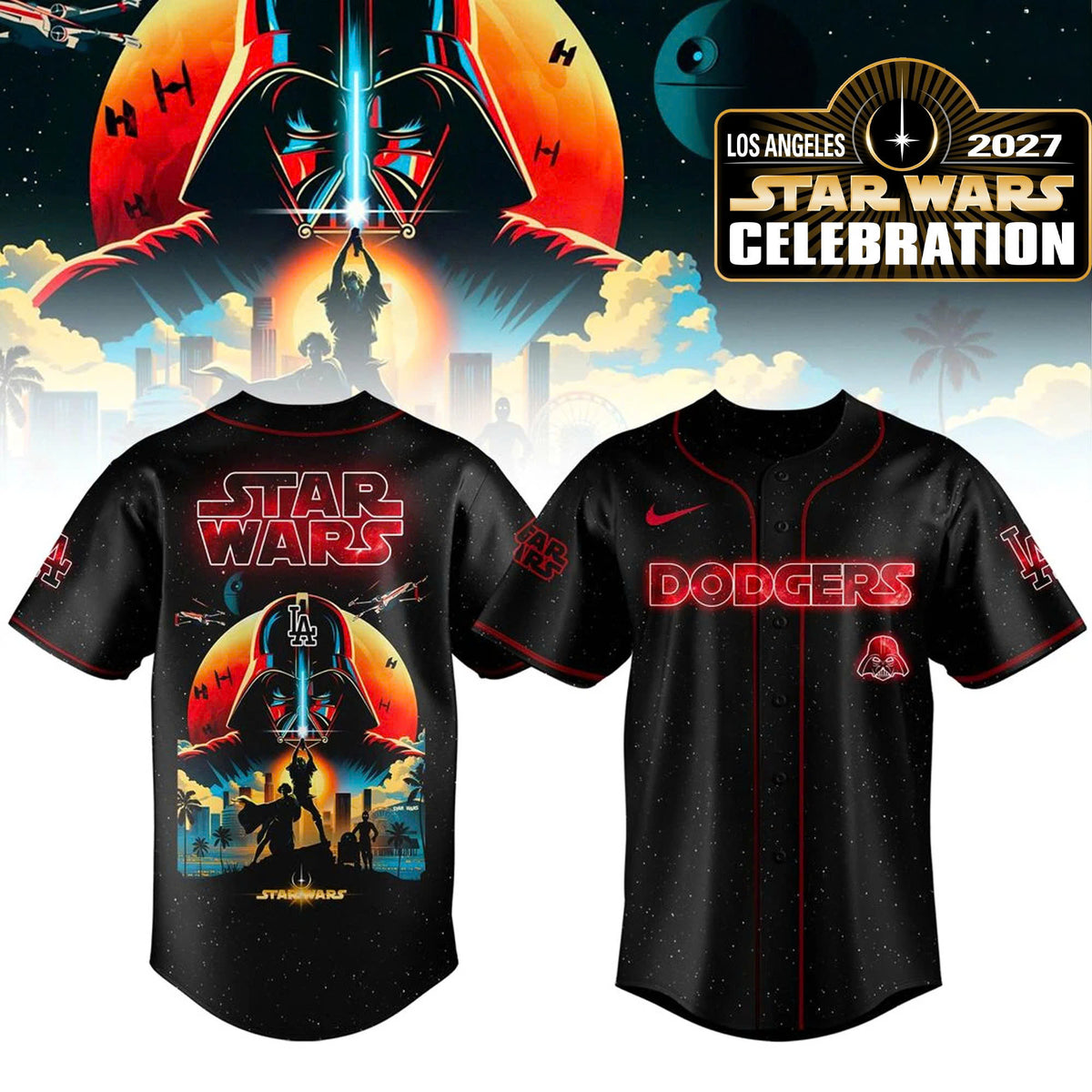 ALL JERSEYS TEAM x _St Wars Darth Vader Special Edition Baseball Jersey